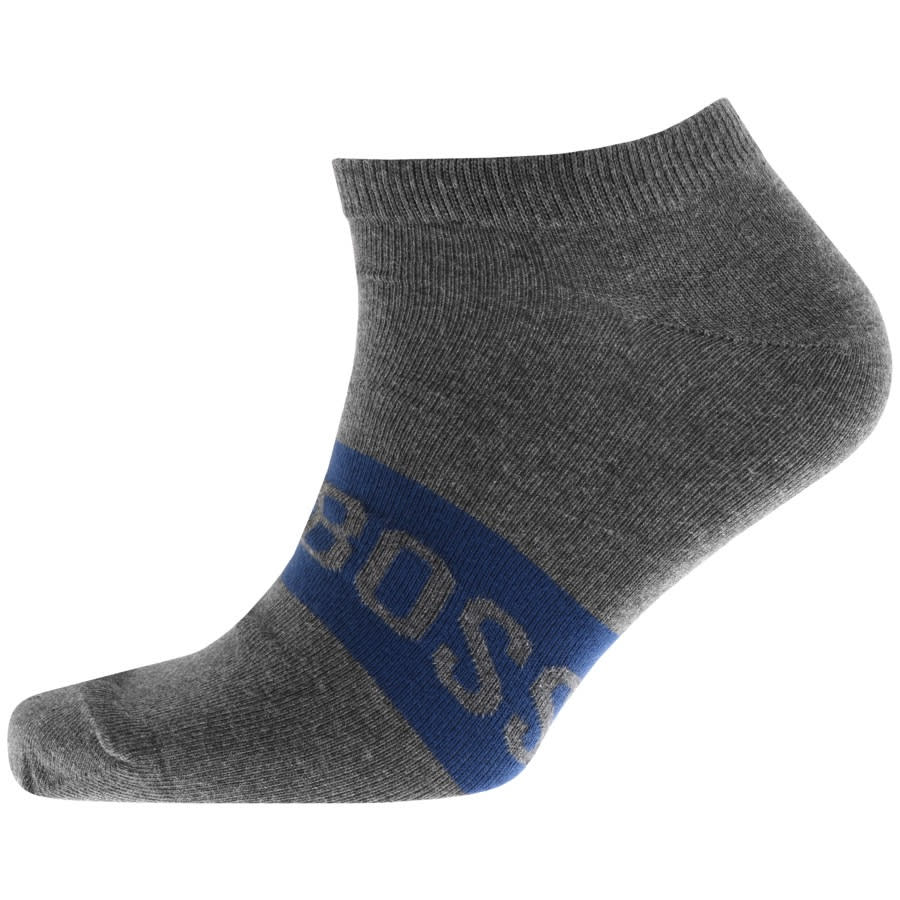Alternative Image for ProductBOSS Two Pack Trainer Socks Grey3